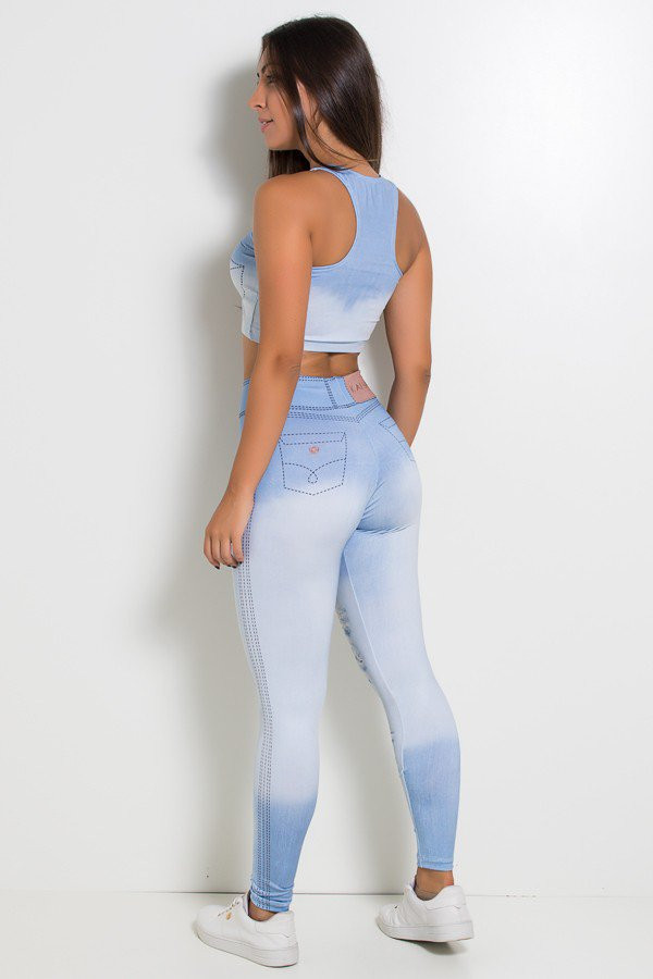 Miniatura: Conjunto Jeans Sublimado (Top + Legging)