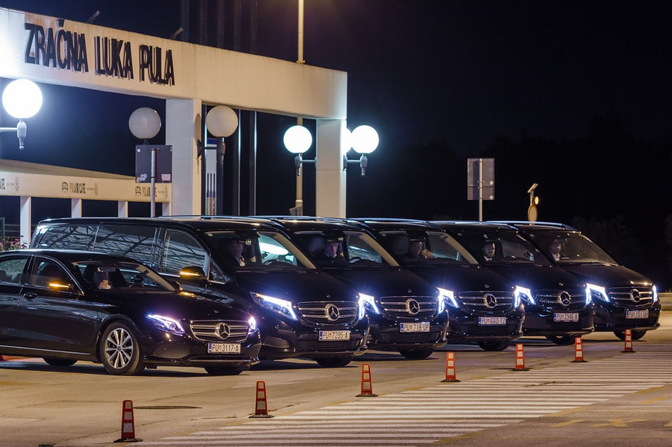 vehicle arriving at airport