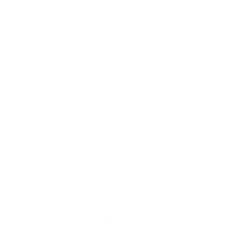 Bel'Istria logo with slogan "unique, like you are"