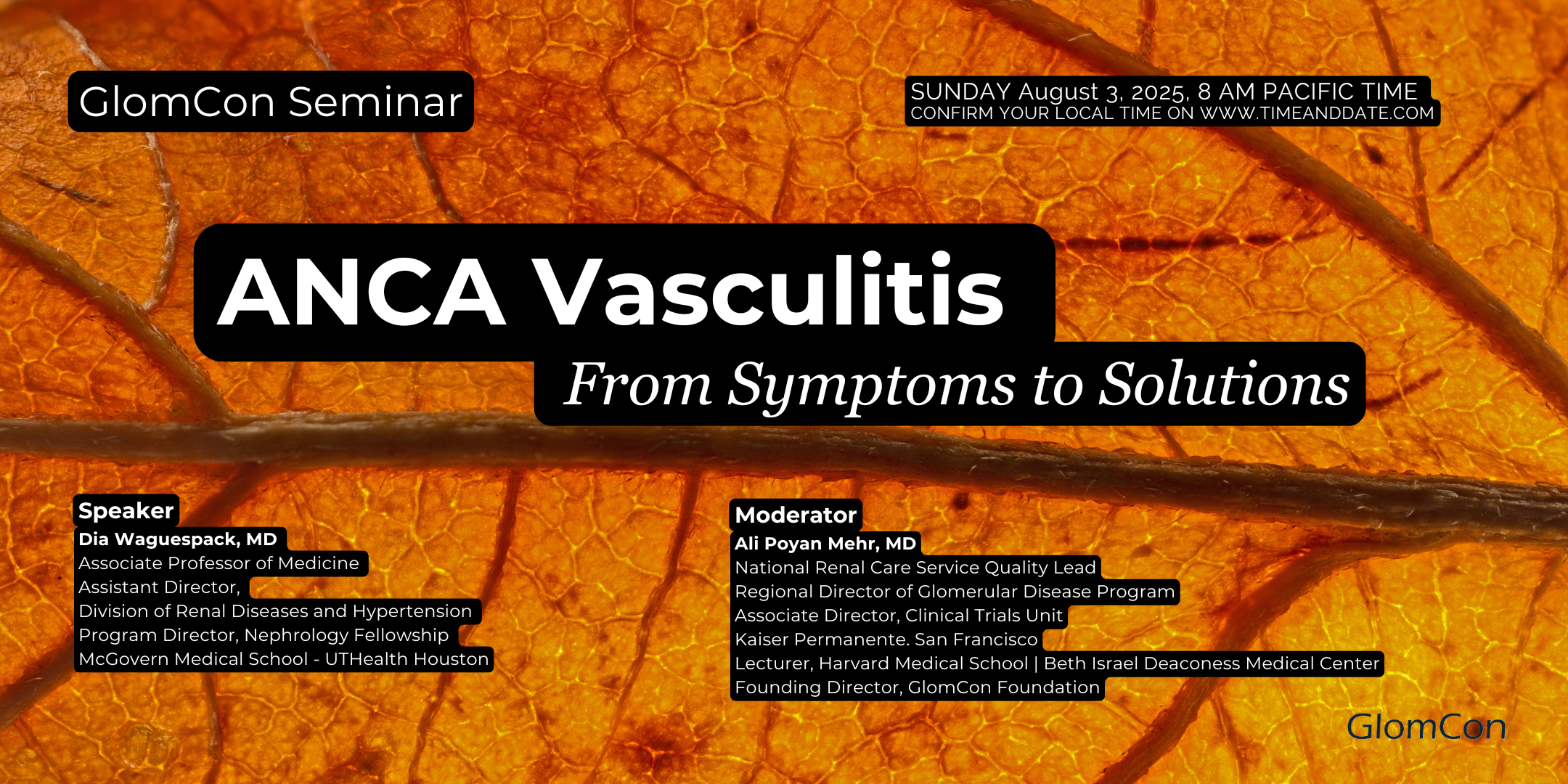 ANCA Vasculitis: From Symptoms to Solutions | GlomCon