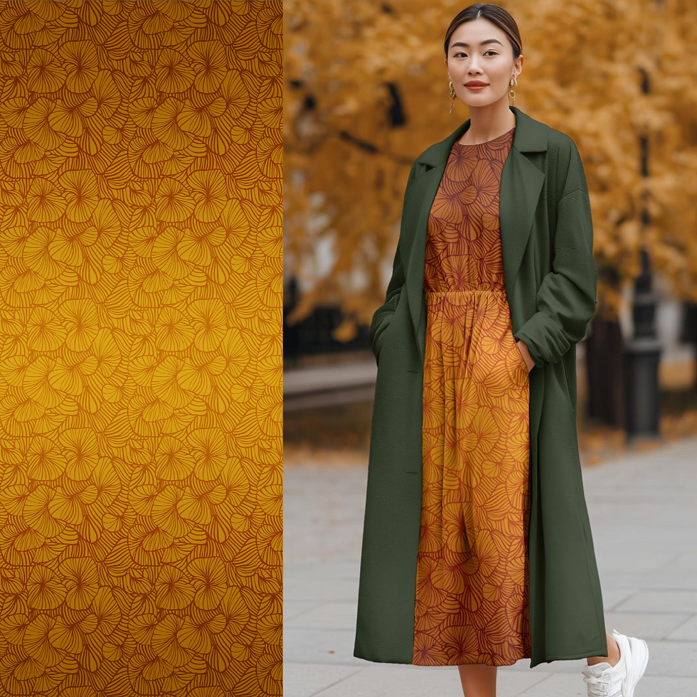 Lined Leaves "Curry"