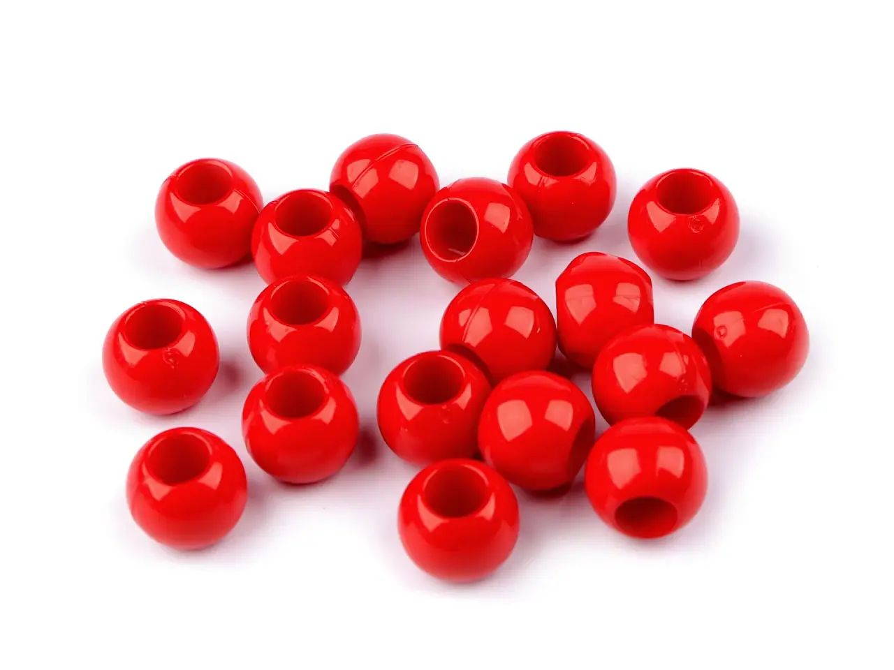 Großlochperle 11 x 14 mm rot