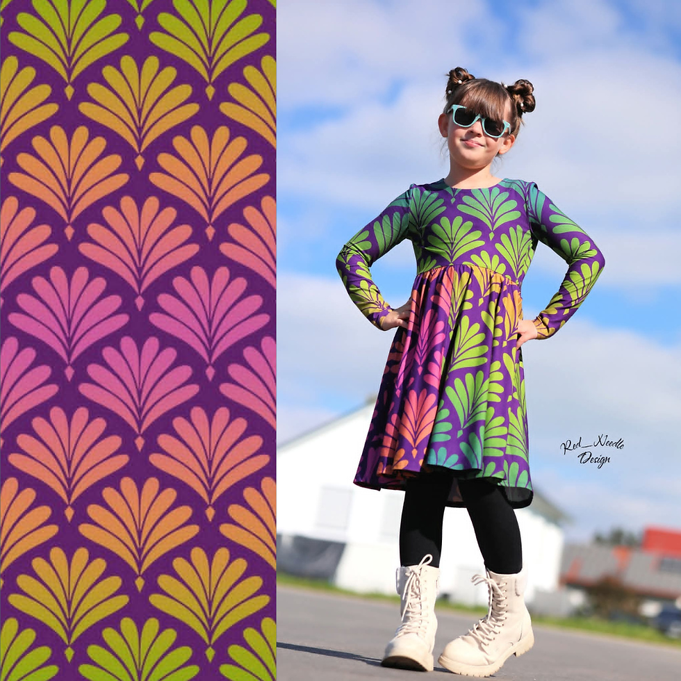 Viskosejersey Fleurs de L'Art Decor "Grape Wine"