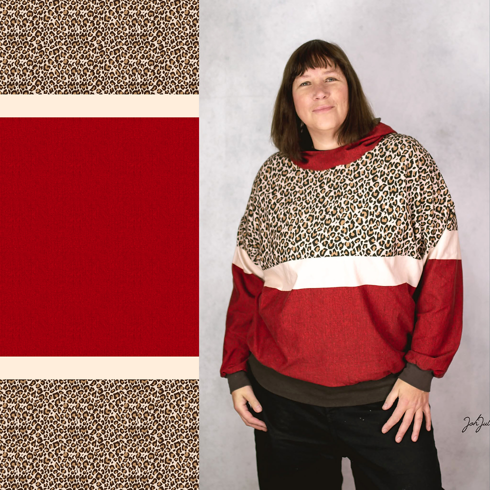 French Terry Geo Leo Lining "Lipstick"