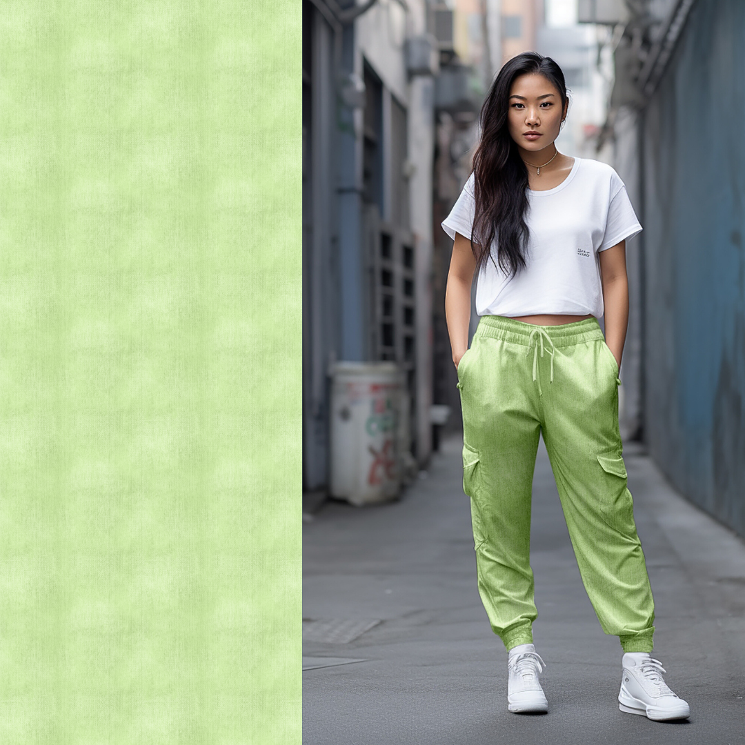 French Terry Denim "lindgrün"