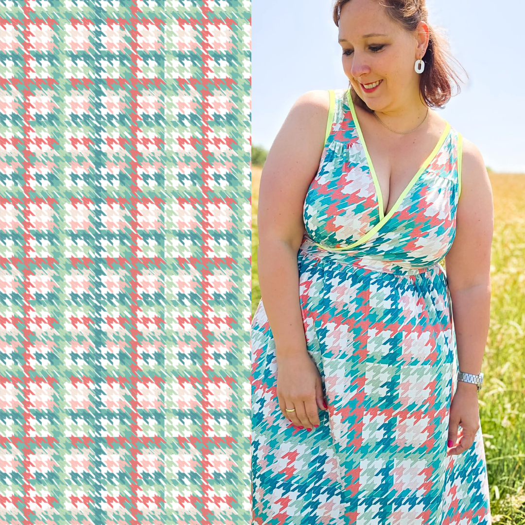 Jersey Tartan Grunge "Watermelon"