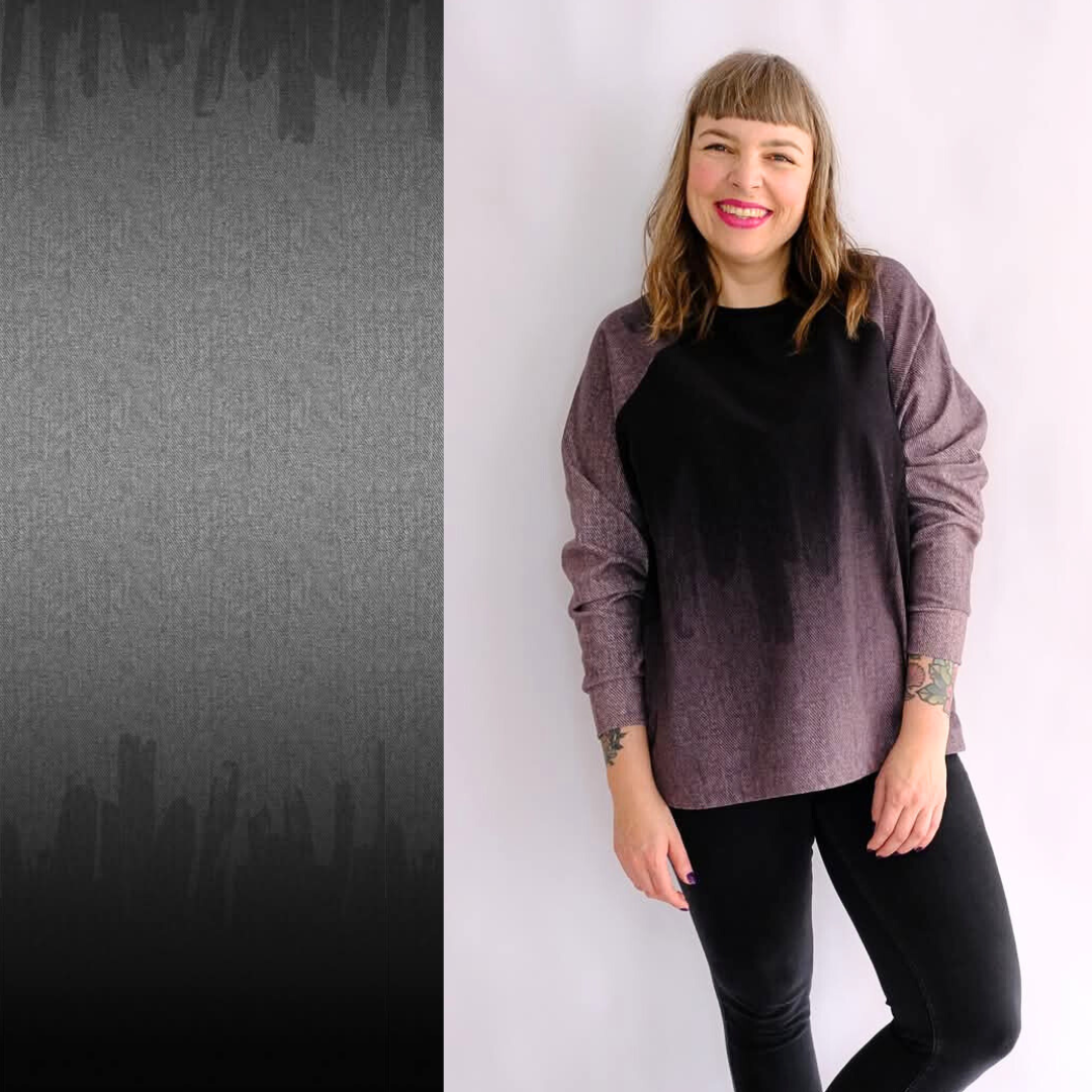 French Terry Strokes Denim "Grey"