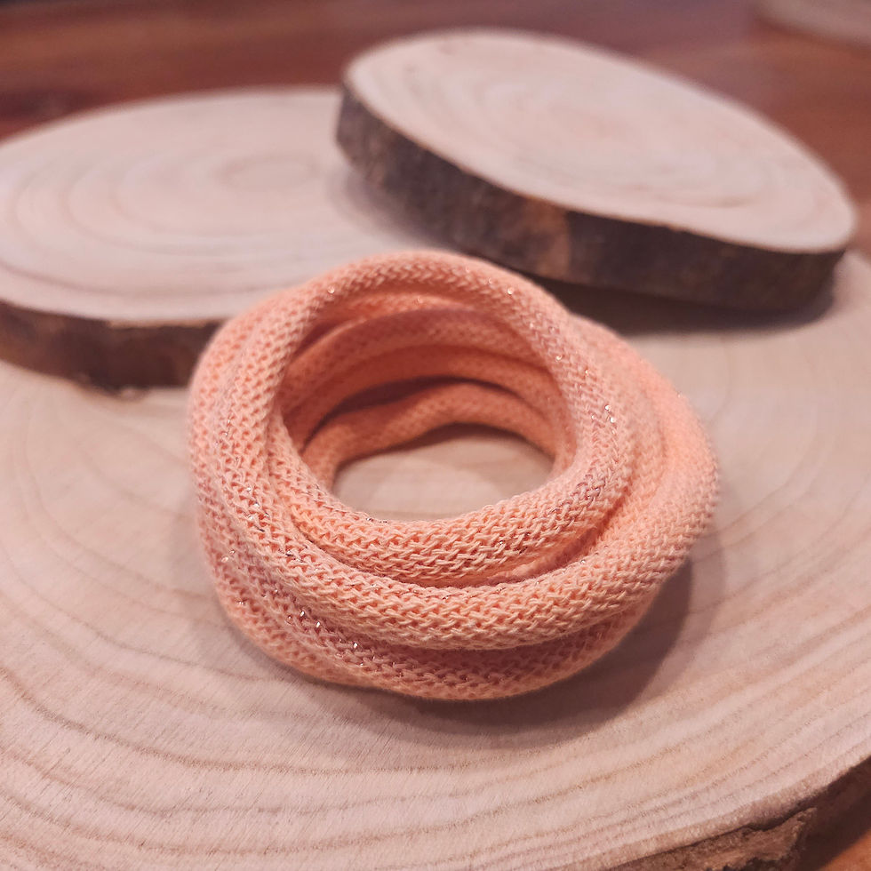 Premiumkordel 9 mm Peach Fuzz Glitzer