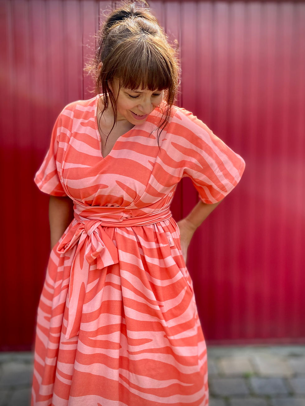 Miniaturbild: Jersey Go Wild Zebra "coral"