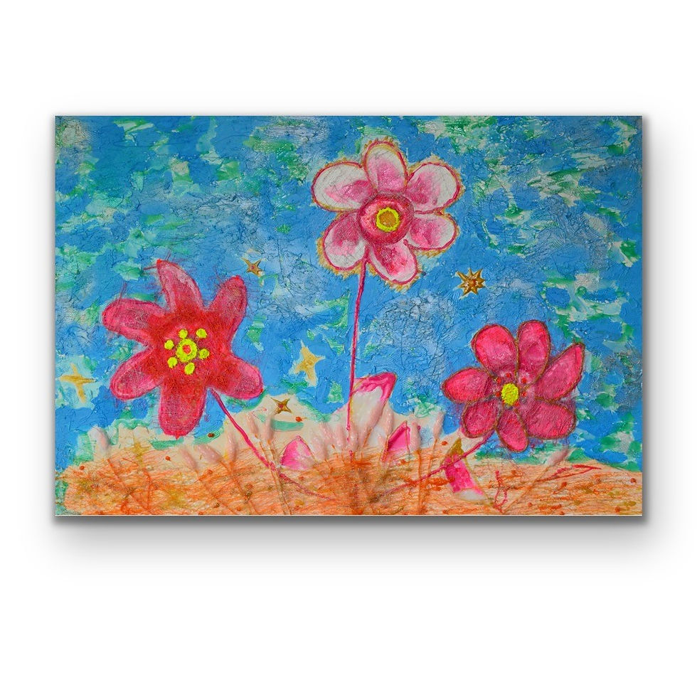 Pink-Blumen - 2020 - 70x100cm