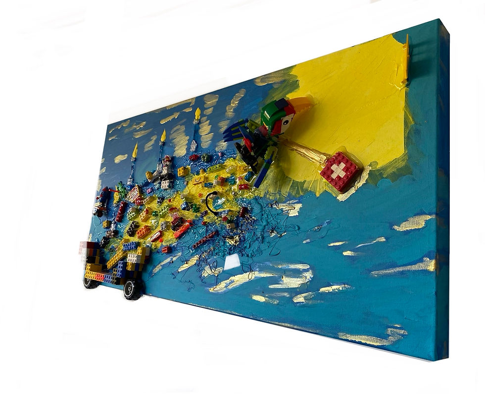 Miniaturbild: Lego fliegt uns zum Paradis   -  2020  -   40x80cm