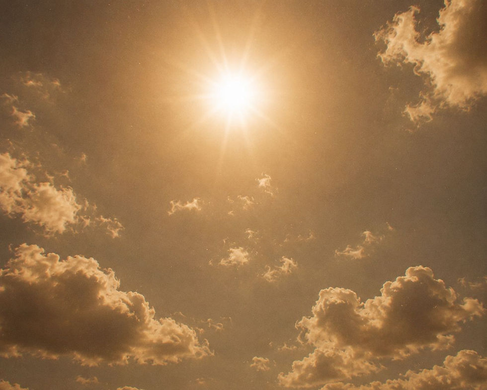 O sol de meio-dia!