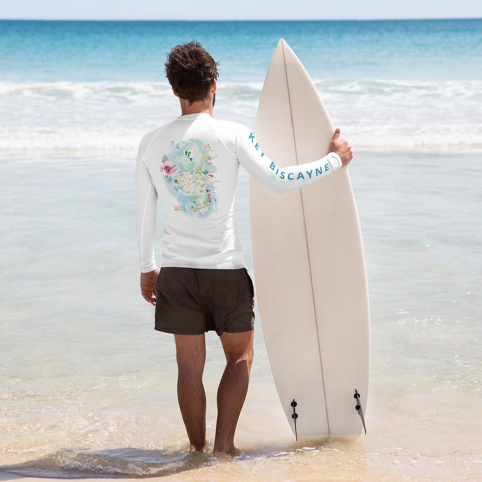 Thumbnail: Key Biscayne Map Men's Rash Guard