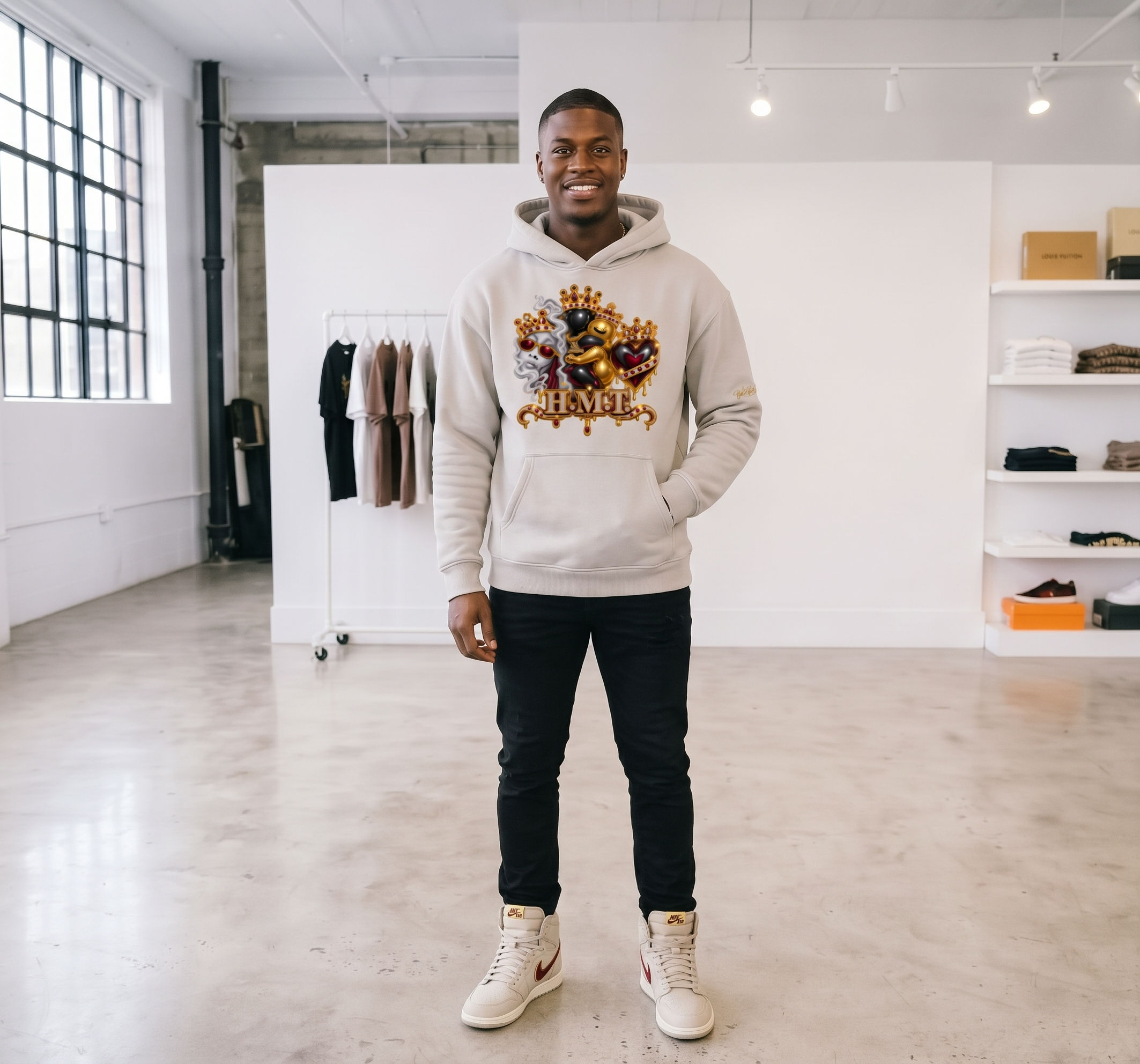 Snow Wash Fleece Oversize Hoodie
