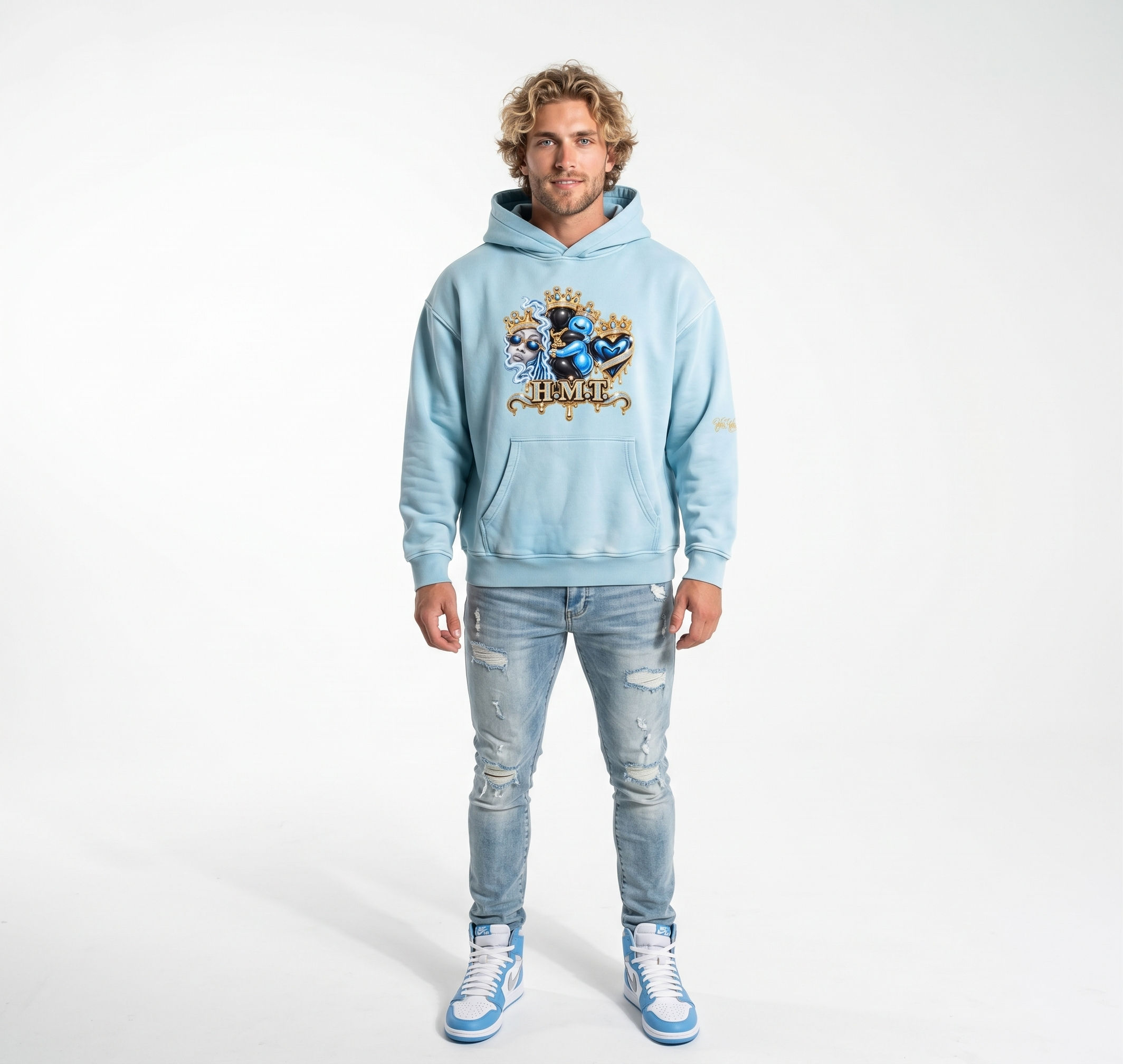 Snow Wash Fleece Oversize Hoodie