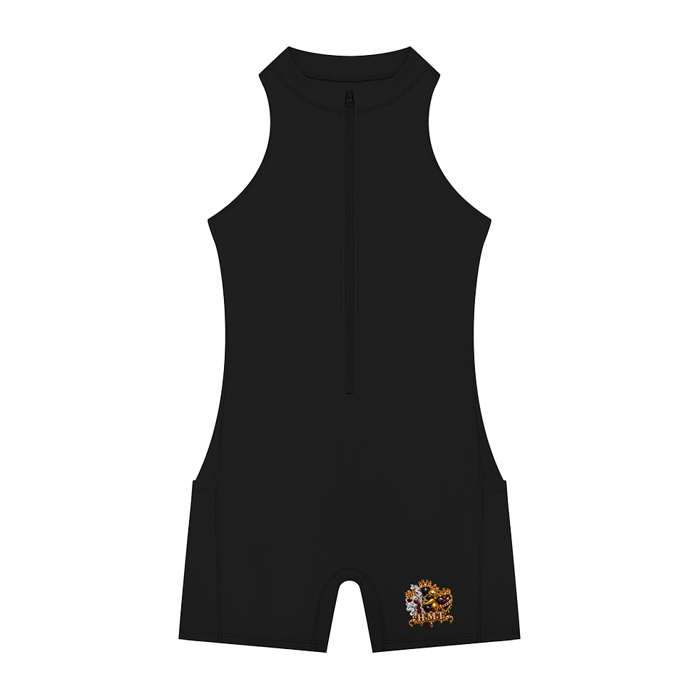 Thumbnail: Quarter-Zip Athletic Romper