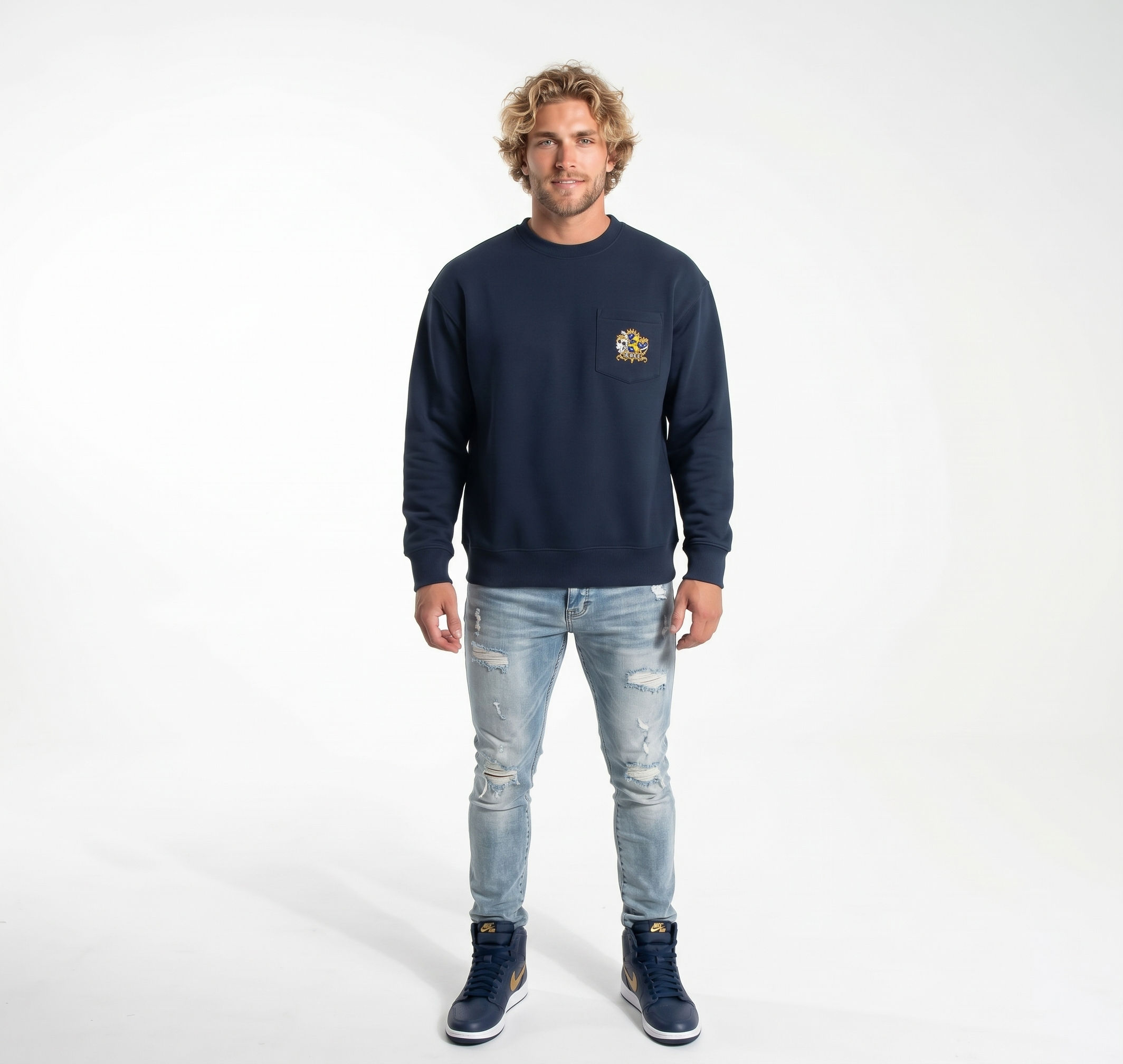 Heavyweight Patch Pocket Crewneck Sweatshirt
