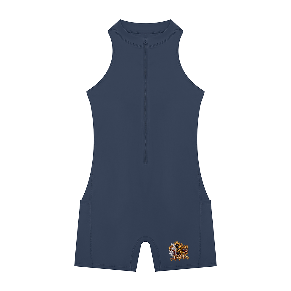 Thumbnail: Quarter-Zip Athletic Romper
