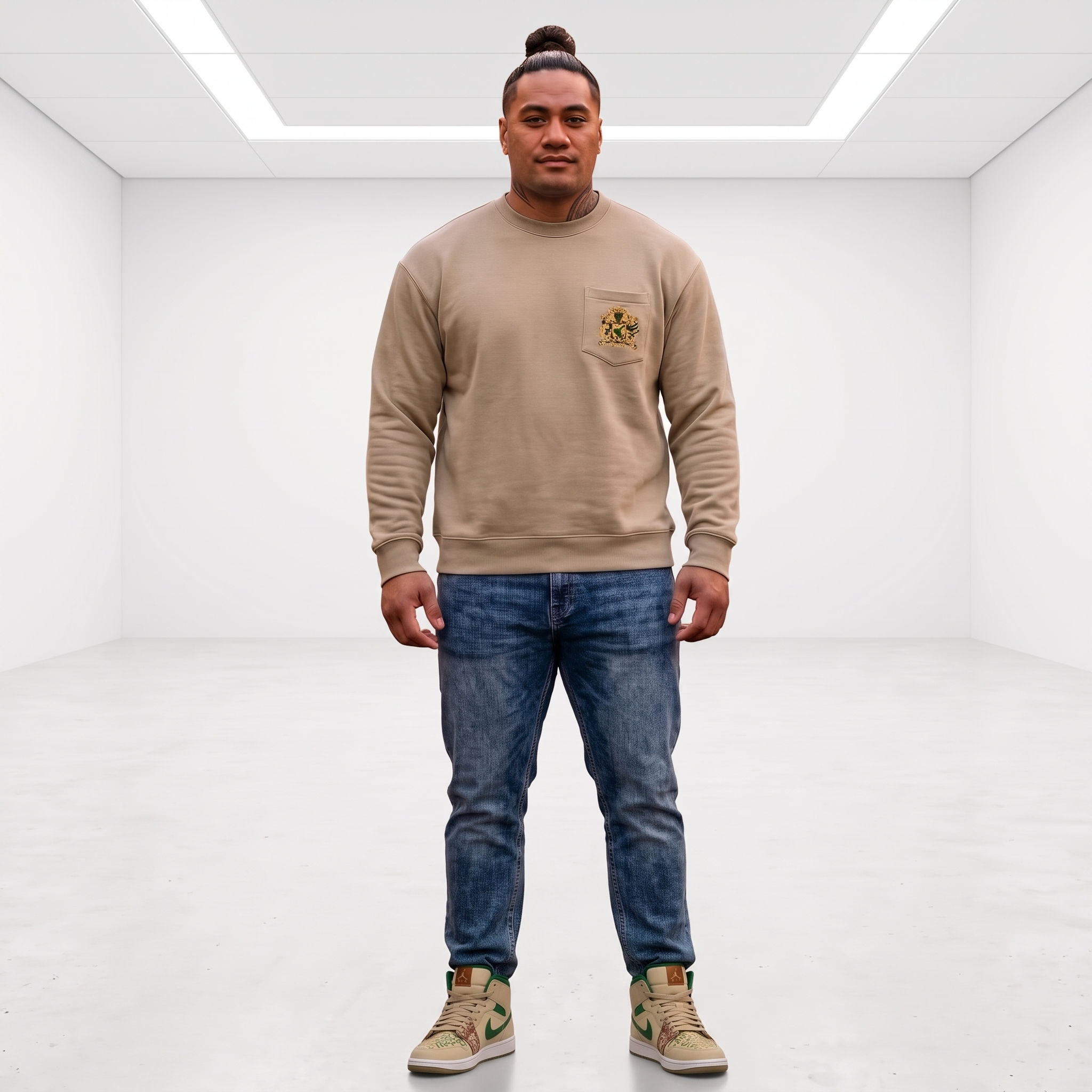 Heavyweight Patch Pocket Crewneck Sweatshirt