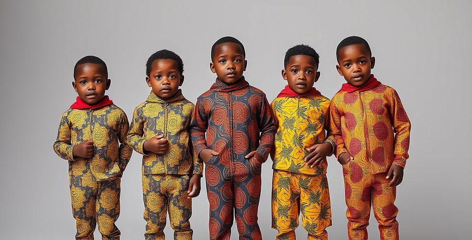 five little boys dressed in modern african fabrics.jpg