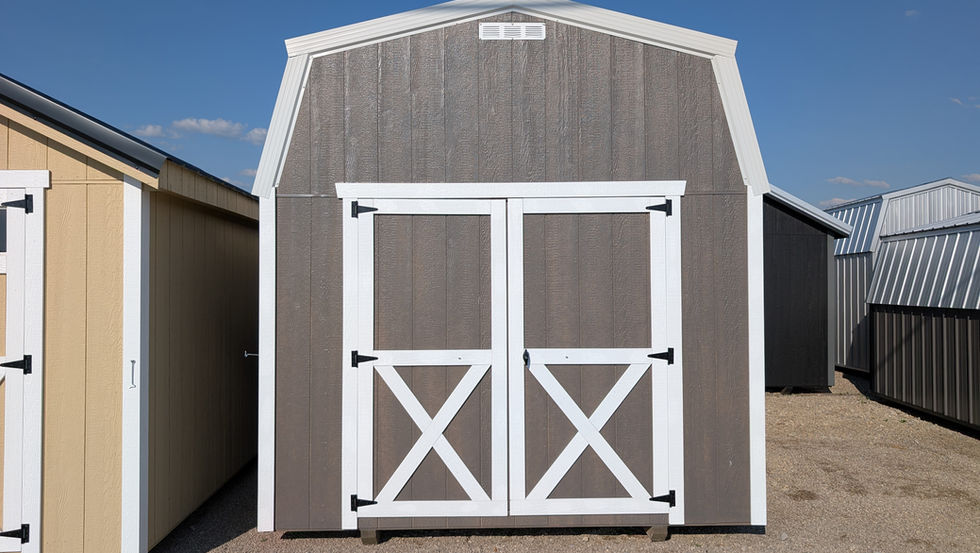 10x20 Lofted Barn with Driftwood Stain Wood Siding - Exterior LP ProStruct Smart Siding