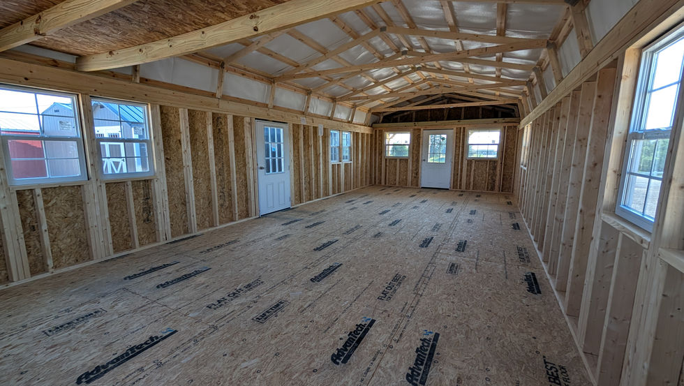 16x42 Lofted Cabin with Clay Wood Siding - Interior with Sturdy Loft
