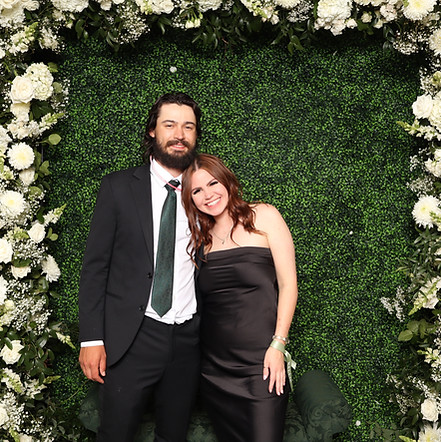 Photo Booth with greenery wall at Filter Building in Dallas, Texas
