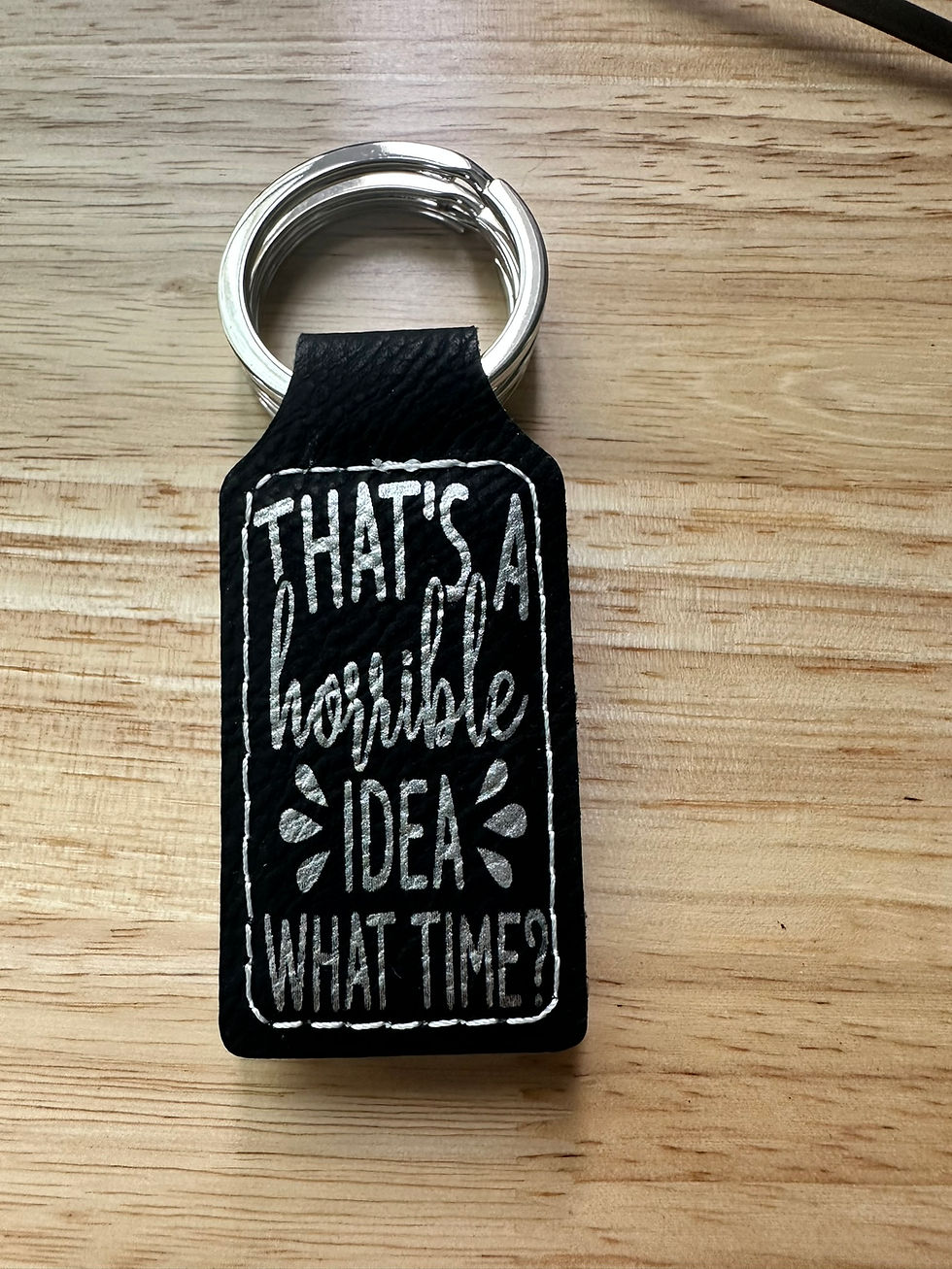 Thumbnail: Leather Keychains-Black