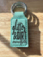Thumbnail: Leather Keychain-Teal
