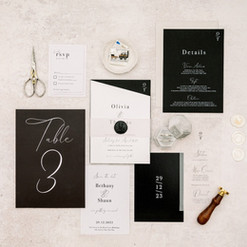 Geometric simple wedding invitation design
