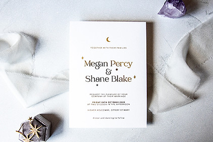 luxury celestial wedding invitation | Paper Swan | Cheshire, UK