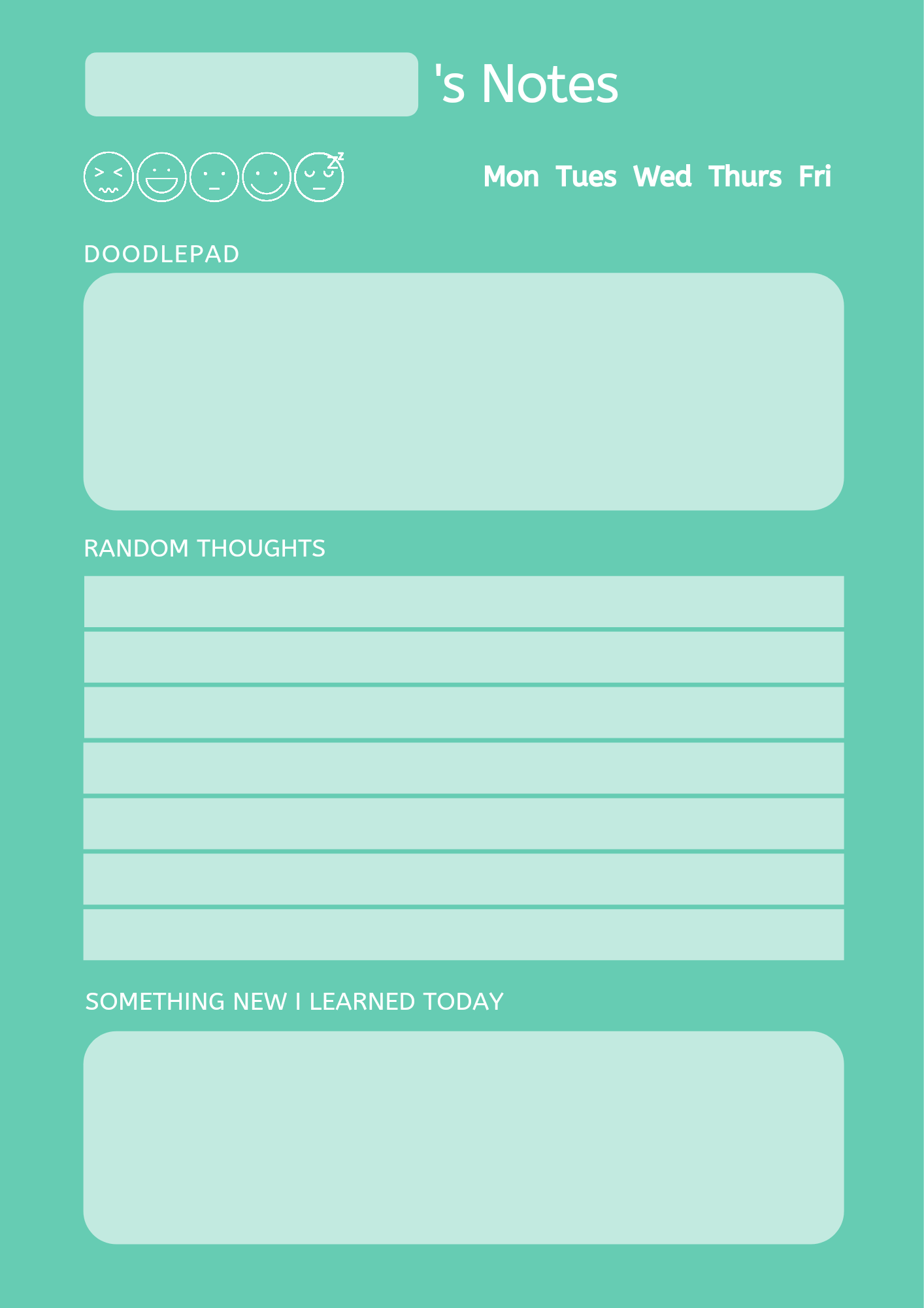 Coloured Doodle Notepad Download