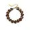 Thumbnail: Bracelet brown hearts stainless steel
