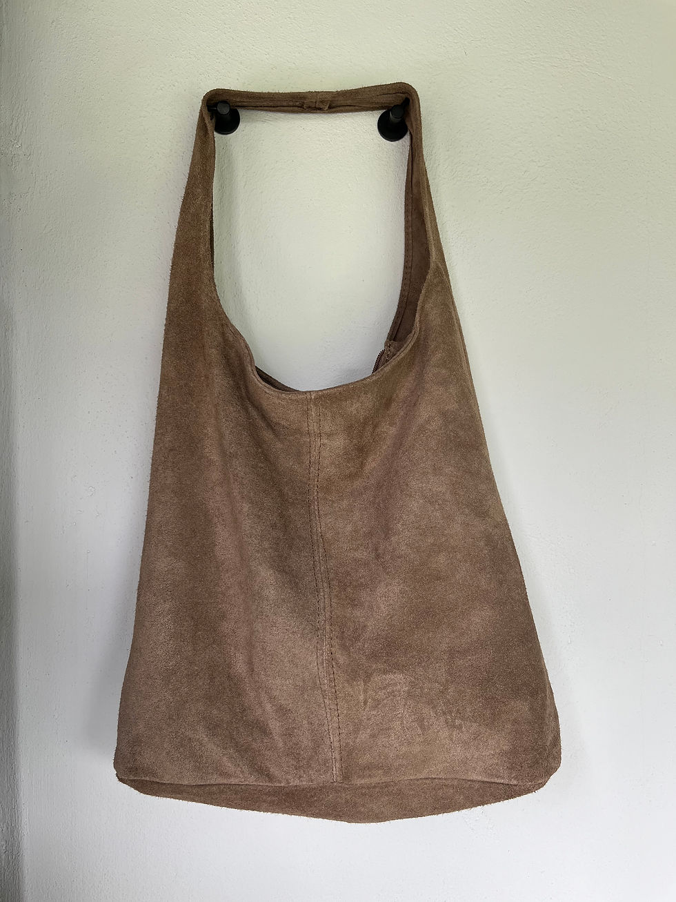 Thumbnail: Shopper ‘Rome’ - suède/leer - taupe 