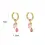 Thumbnail: Oorbellen hangers roze goud kleurig