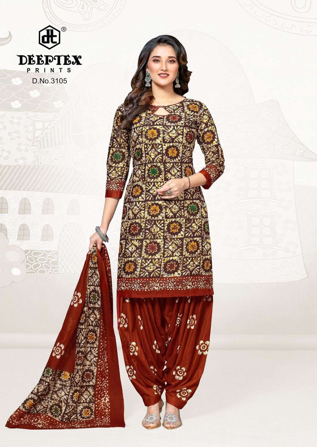 copy of Evergreen Batik Print Pure Cotton Dress Material