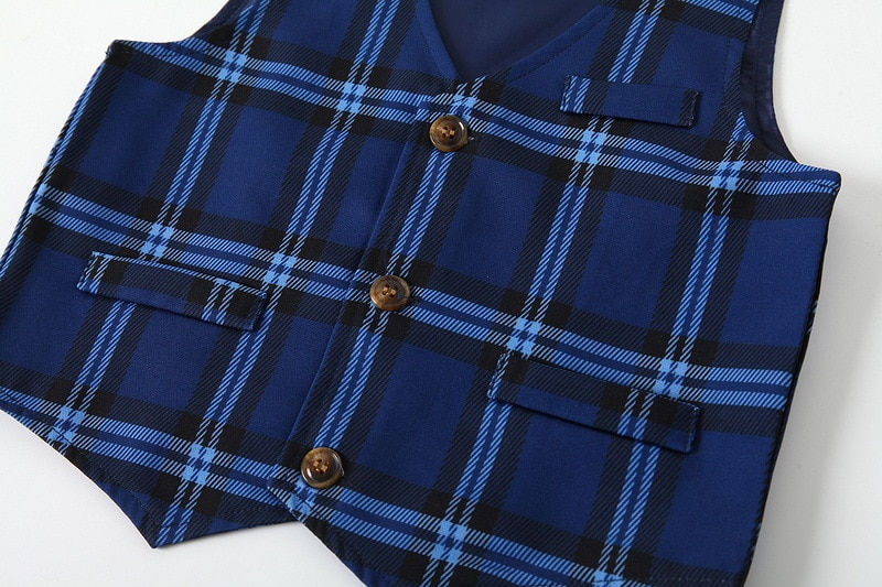 Miniature : Ensemble de vêtements pour garçons, chemise à manches longues, gilet et pantalon