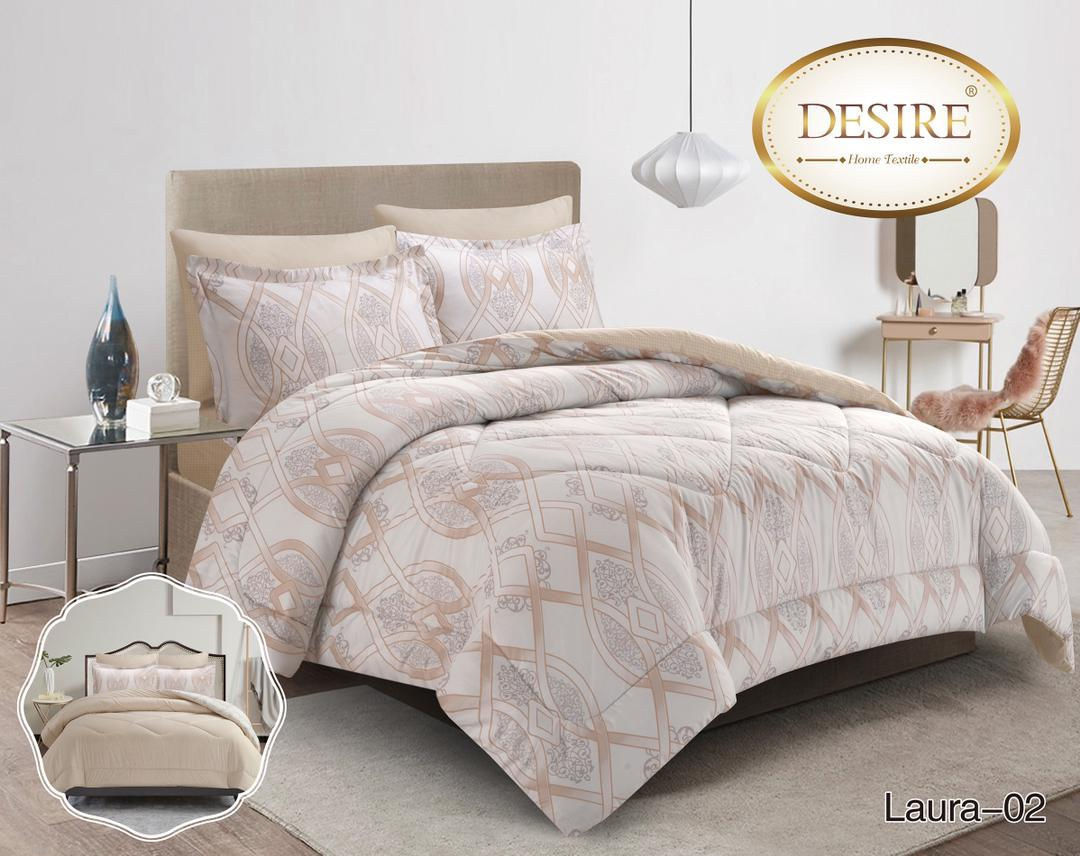 LAURA-02 جديد لحاف كنج ميكرو 6 قطع
