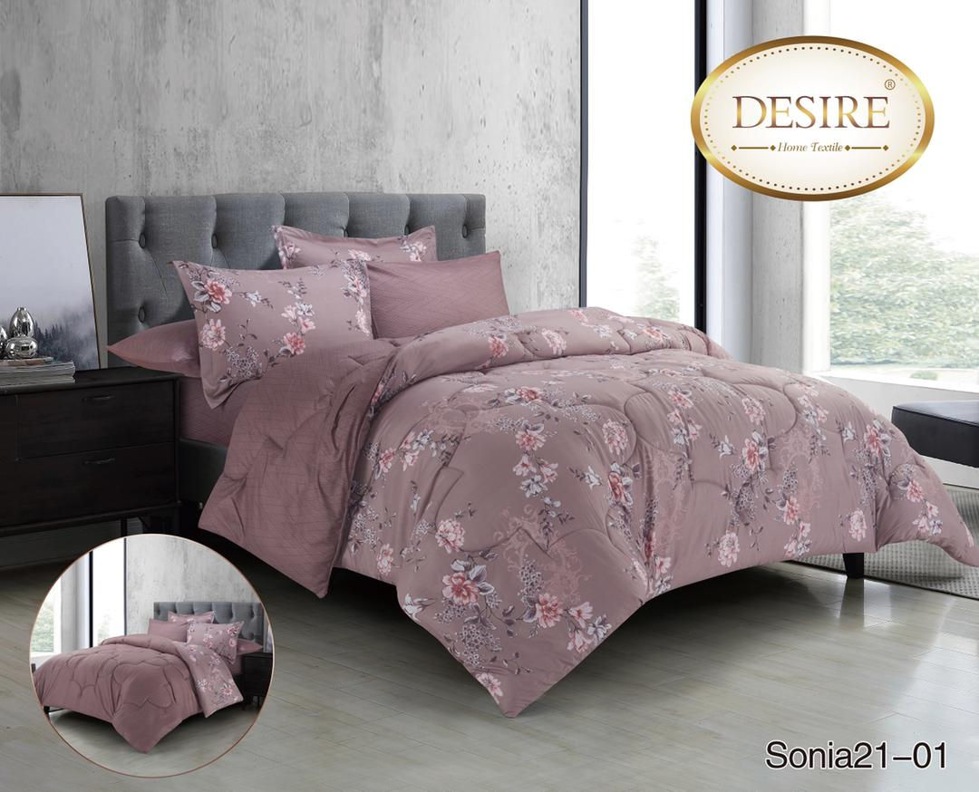 Sonia-21-01 ديزاير لحاف كنج 6 قطع ميكرو سونيا