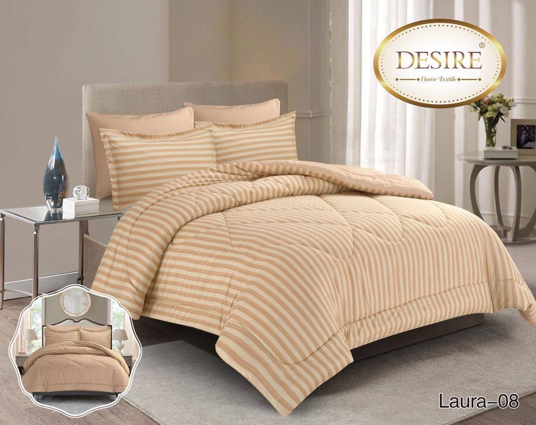 LAURA-08 جديد لحاف كنج ميكرو 6 قطع