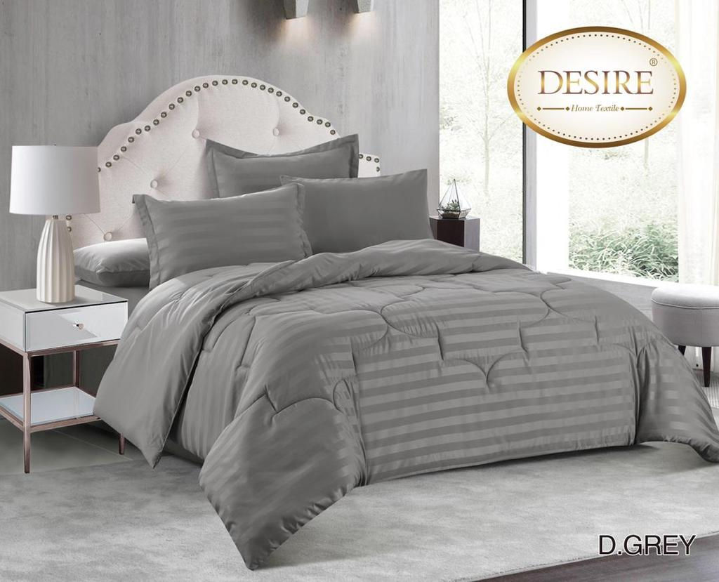 Desire striped - لحاف فندقي كنج 6 قطع مقلم 2 سم