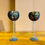 Thumbnail: Pair of tall, elegant candle holders with clear glass stems and bases