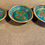 Thumbnail: Three round, hand-painted wooden bowls of varying sizes, each featuring vibrant