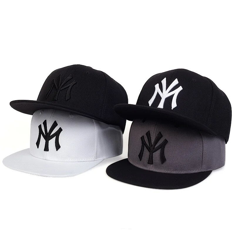 Boné Aba Reta Unissex Preto Bordado Premium Ajustável Street Hip Hop Casual
