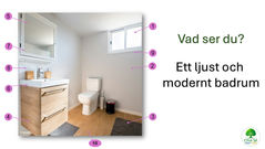 Ett ljust och modernt badrum