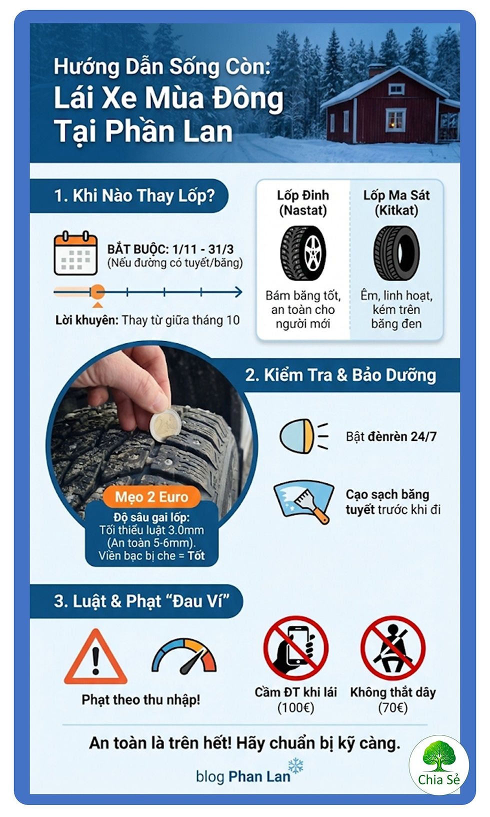 Thay lốp mùa đông Phần Lan