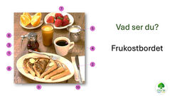 Frukostbordet är fyllt med läckra maträtte