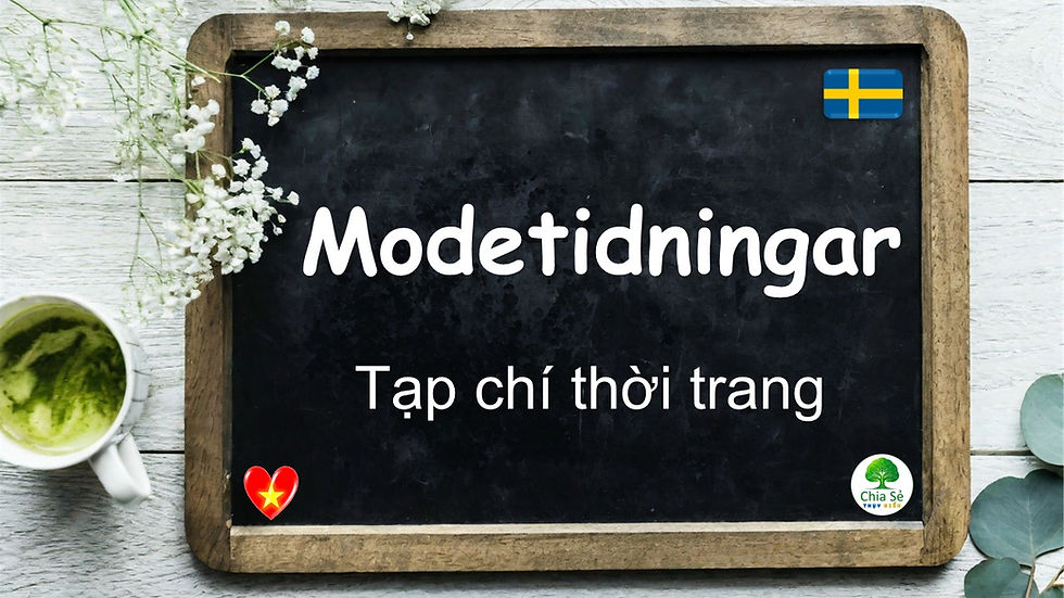 Mỗi ngày một từ: Modetidningar