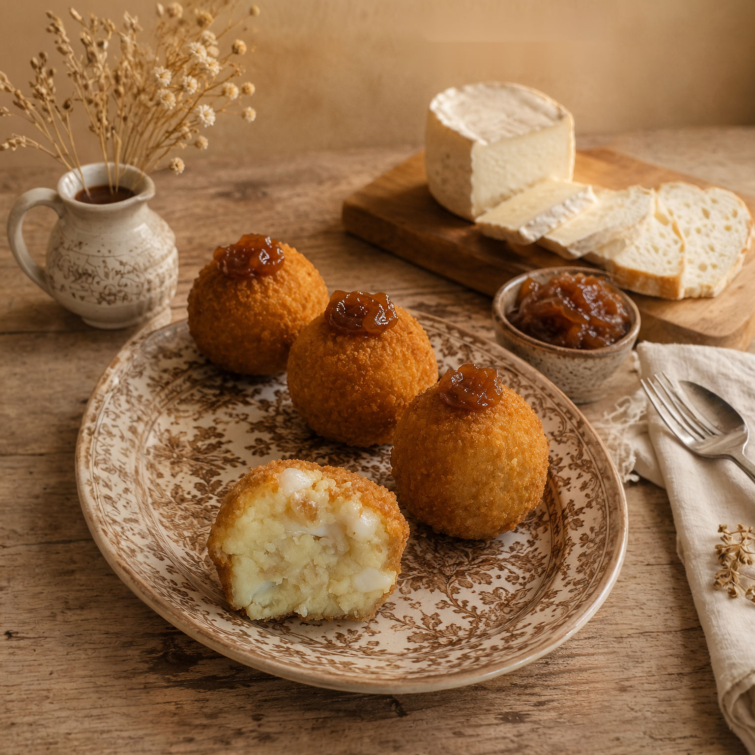 *Bomba queso cabra con cebolla caramelizada (50g) | 50 uds