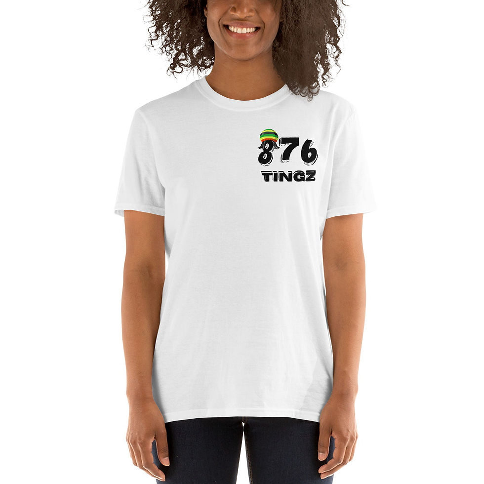 876 Tingz black style Short-Sleeve White T-Shirt